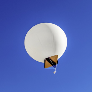 Meteorological balloon in the sky 