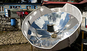 Solar cooker at the Tengboche monastery in the Khumbu region of Nepal.