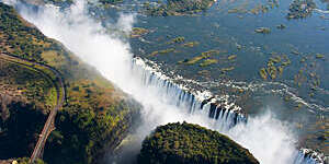 Victoria falls in Zimbabwe.