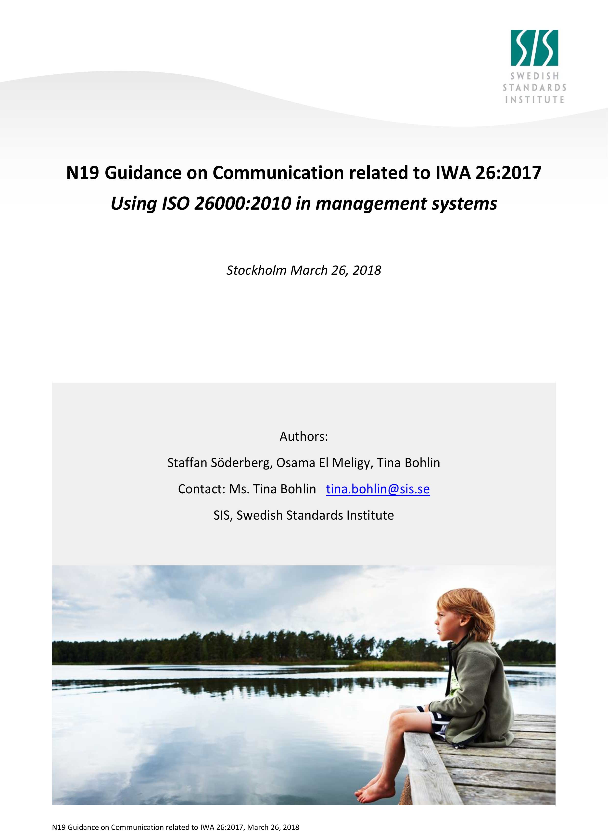 N19 Guidance on Communication related to IWA 26